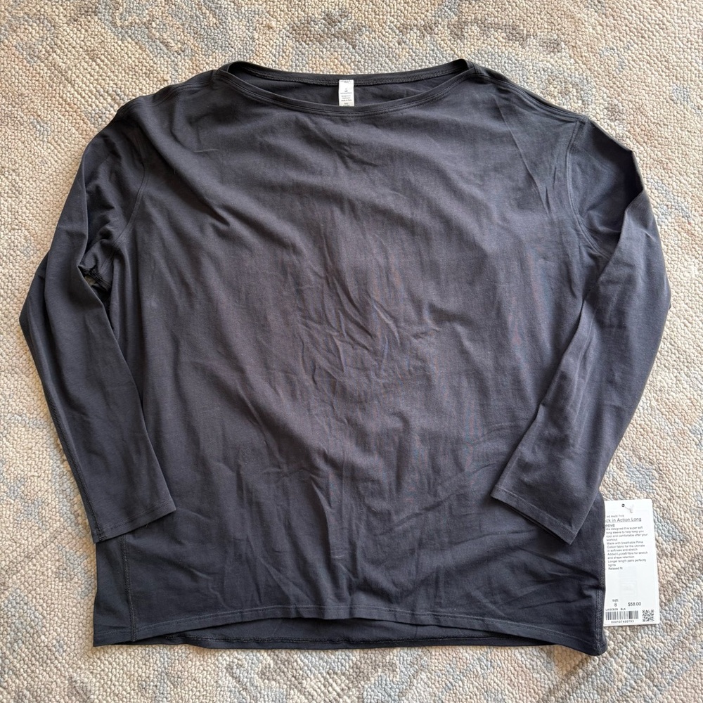 Lululemon Women’s Black Back in Action Long Sleeve Shirt